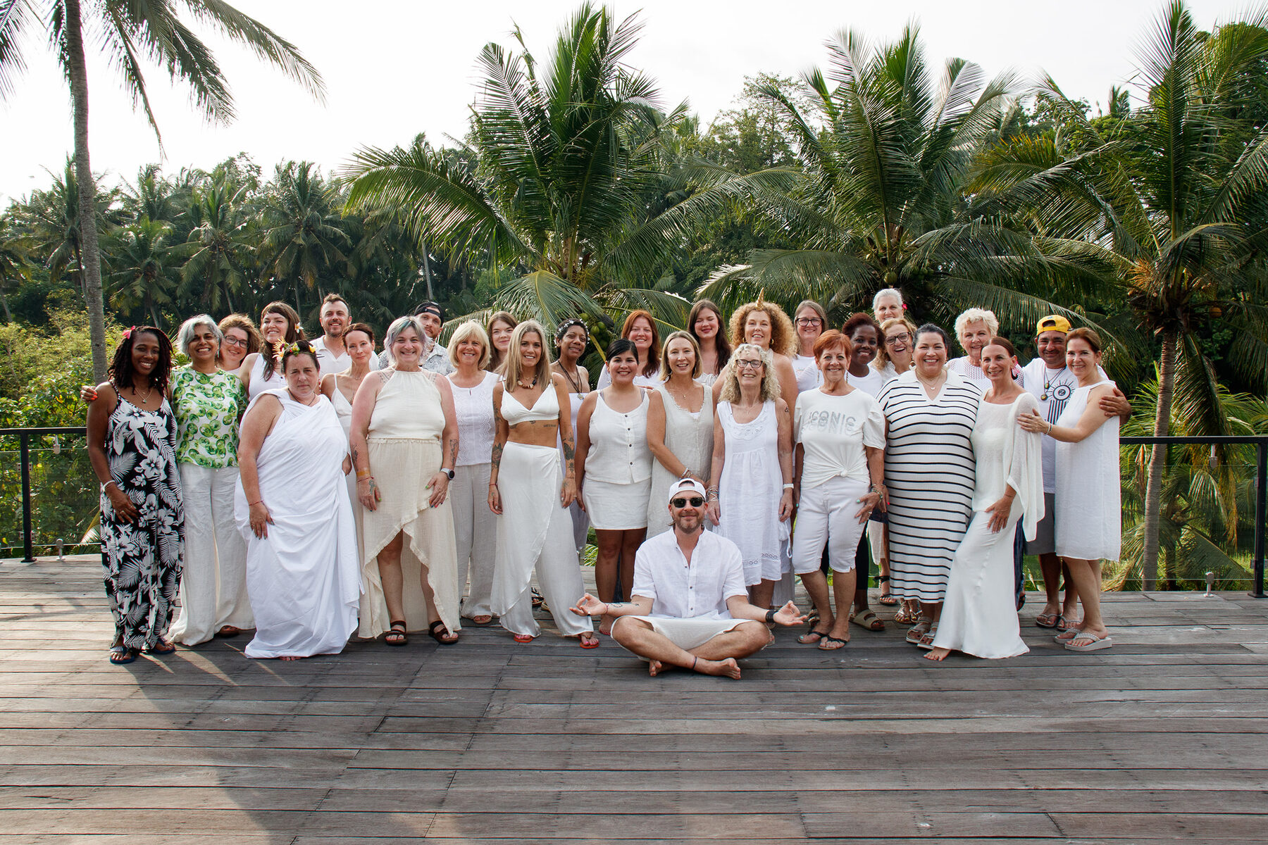 ZeroPoint Immersion, Bali · full group shot in white